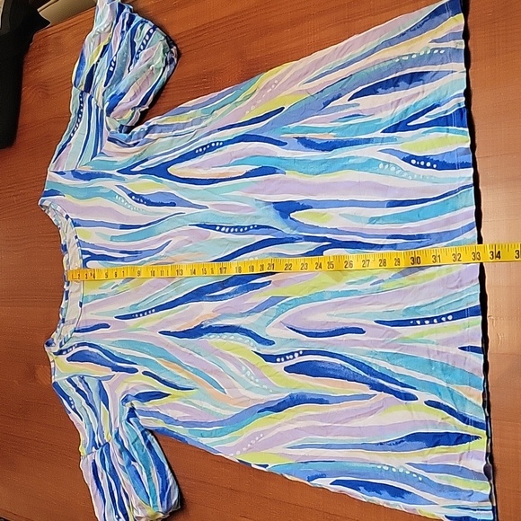 Lilly Pulitzer Tunic/Mini dress Size Large Shades of blues and greens - Picture 6 of 7